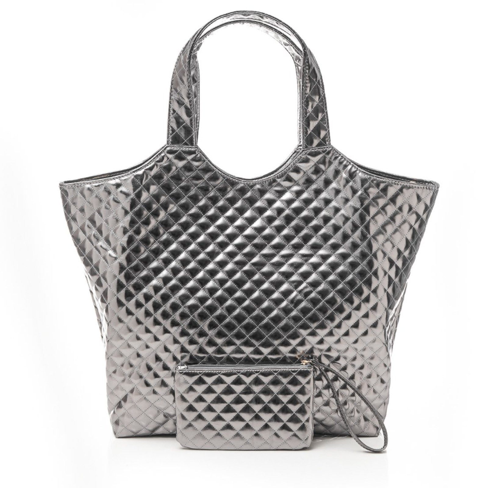 Bolsa Feminina Maxi Bag Matelassê com Carteira Caramelo