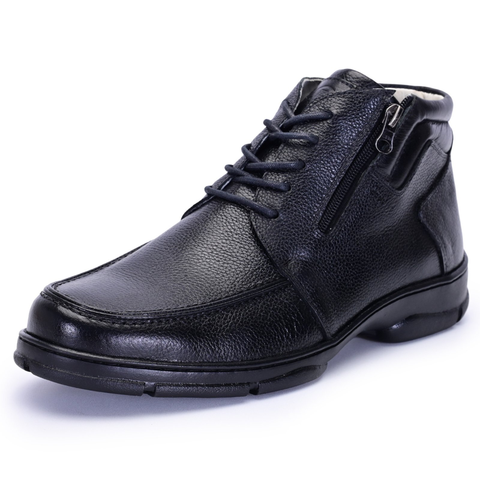 Bota Coturno Masculino Couro Conforto Anatômico Preta