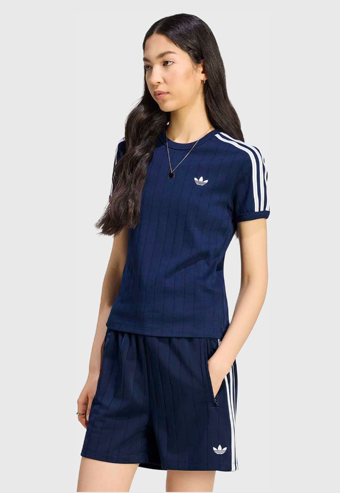 Camiseta Feminina adidas Originals Adicolor Azul Marinho
