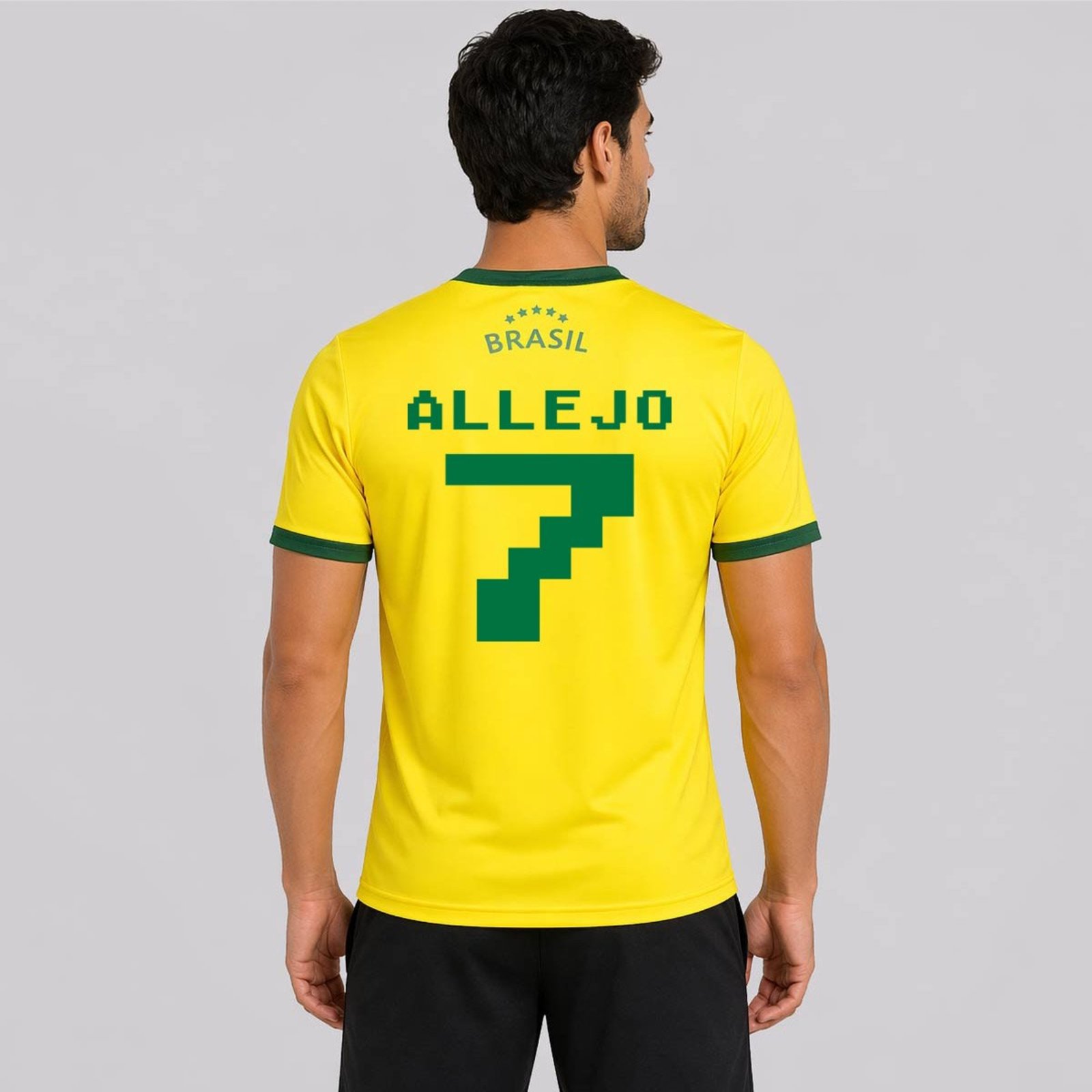 Camisa Brasil Canarinho Amarela 7 Allejo