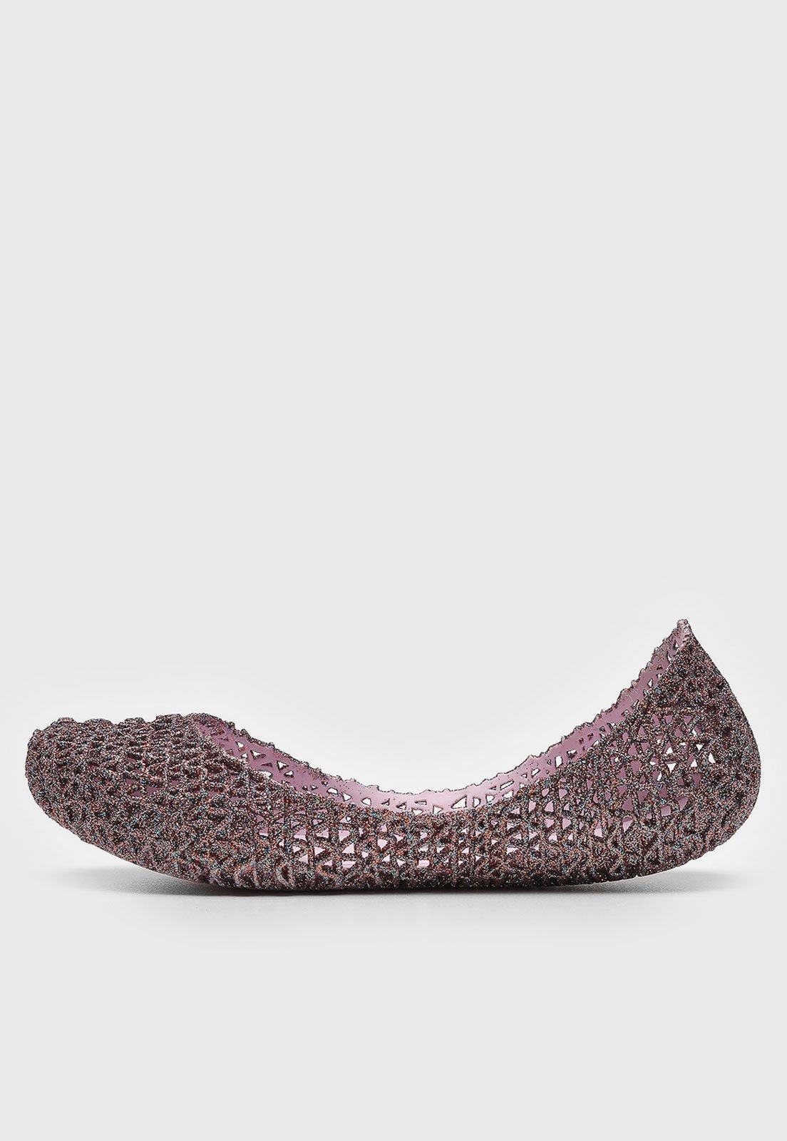 Vista 3 Infantil - Sapatilha Melissa Campana Papel Glitter Mini Melissa rosa Mini Melissa rosa