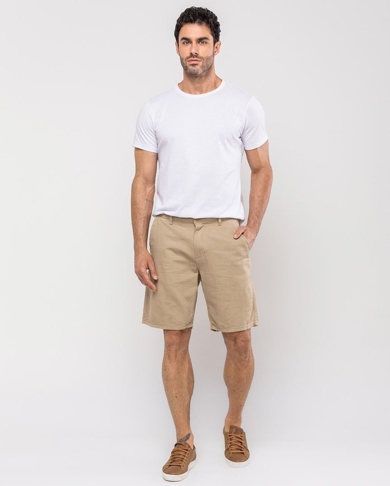 Bermuda Chino Masculina 11101 Caqui Consciência