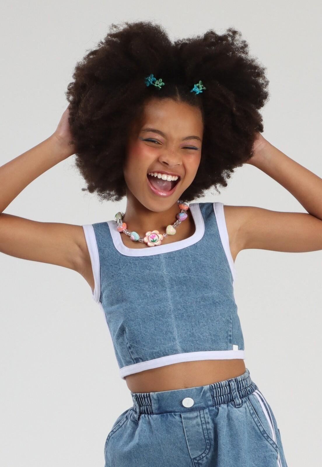 Cropped Menina MYLU 10 Azul
