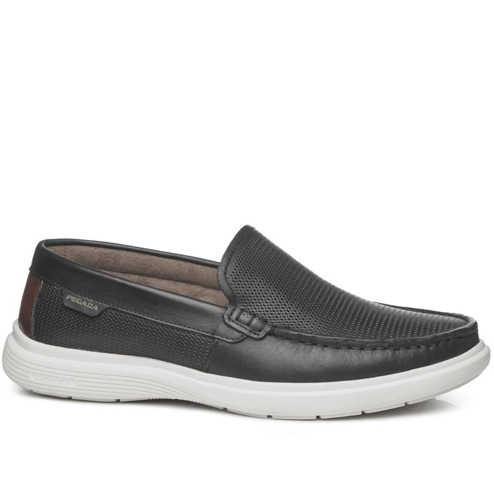 Mocassim Pegada Masculino em Couro Preto 142202-02 Mocassim Pegada Masculino em Couro Preto 142202-02 42