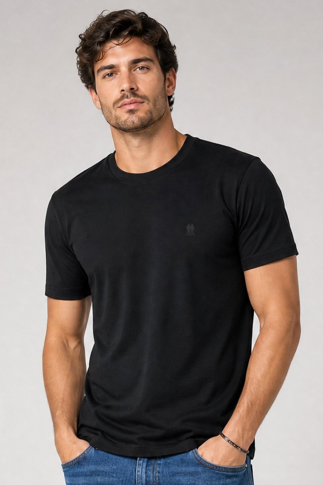 Camiseta Masculina Premium Algodão Polo Wear Preto