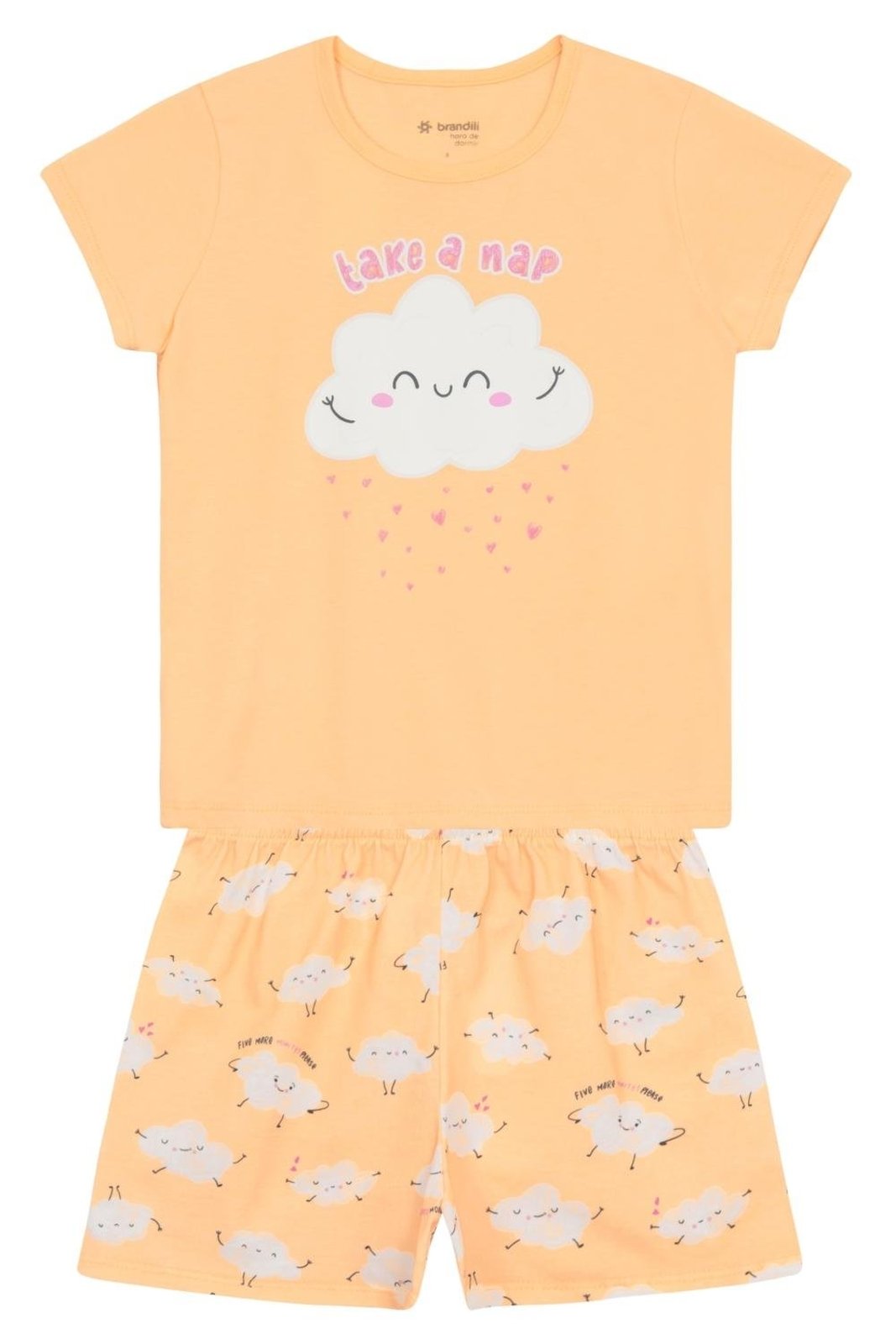 Pijama menina em meia malha Brandili