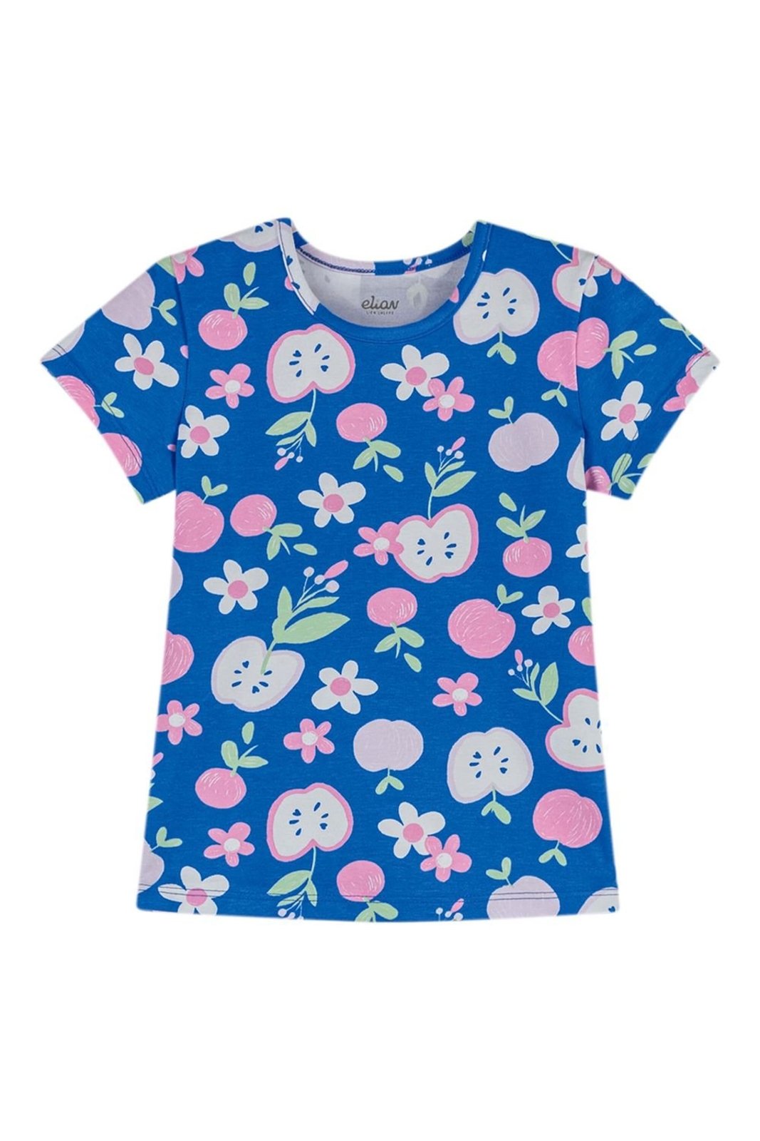 Infantil - Blusa Menina Cotton Leve Estampa Elian Azul