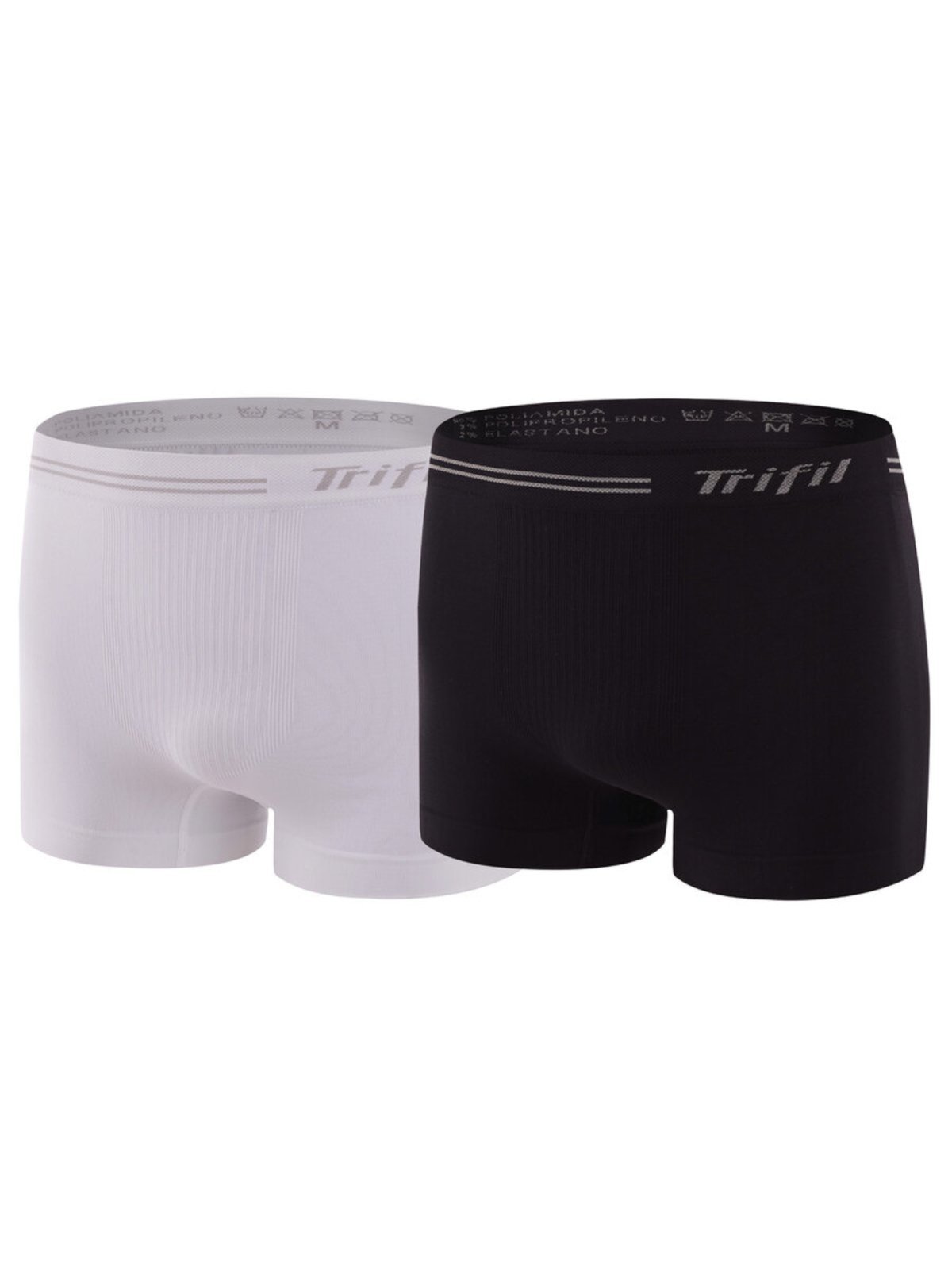 Kit com 2 Cuecas Boxer Trifil 0277 Branco+Preto