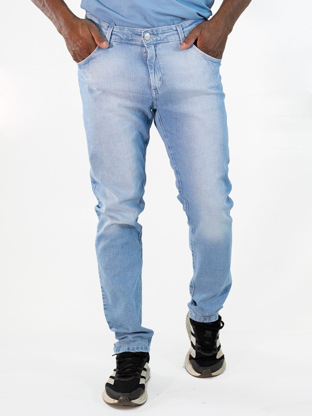 Calça Masculina Slim Jeans Claro Estonado Algodão Anticorpus