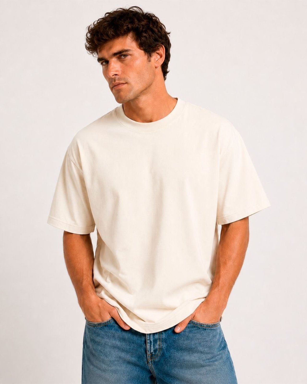 Camiseta Masculina Oversize Off White Consciência