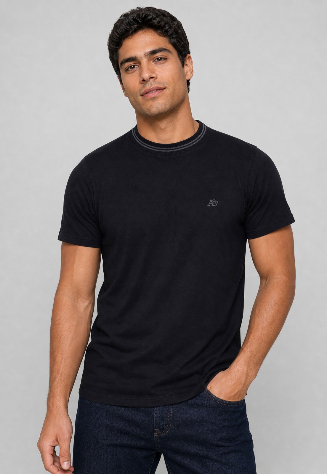 Camiseta Masculina Aeropostale Logo Preta
