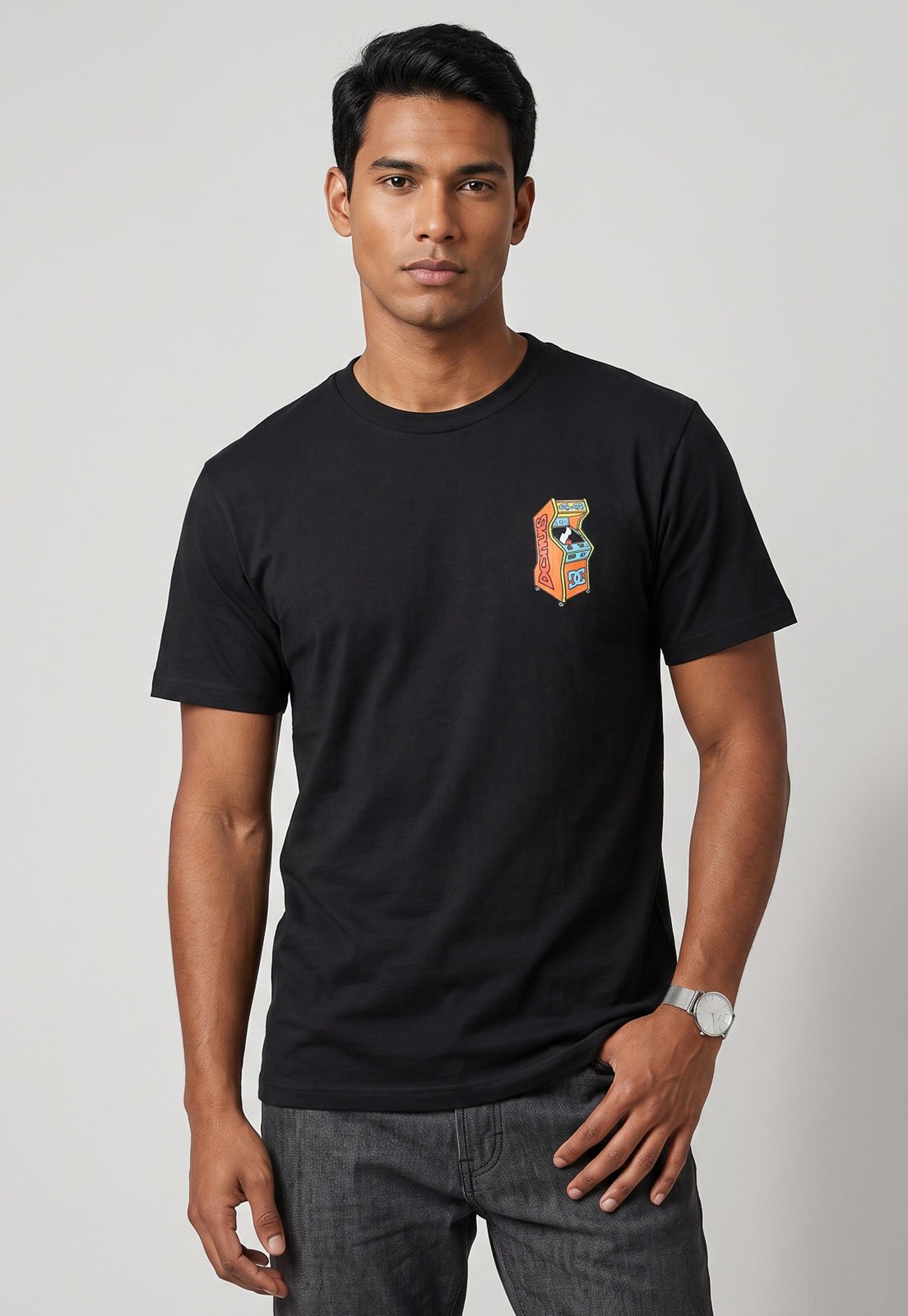 Camiseta Masculina DC Shoes Insert A Coin Preta