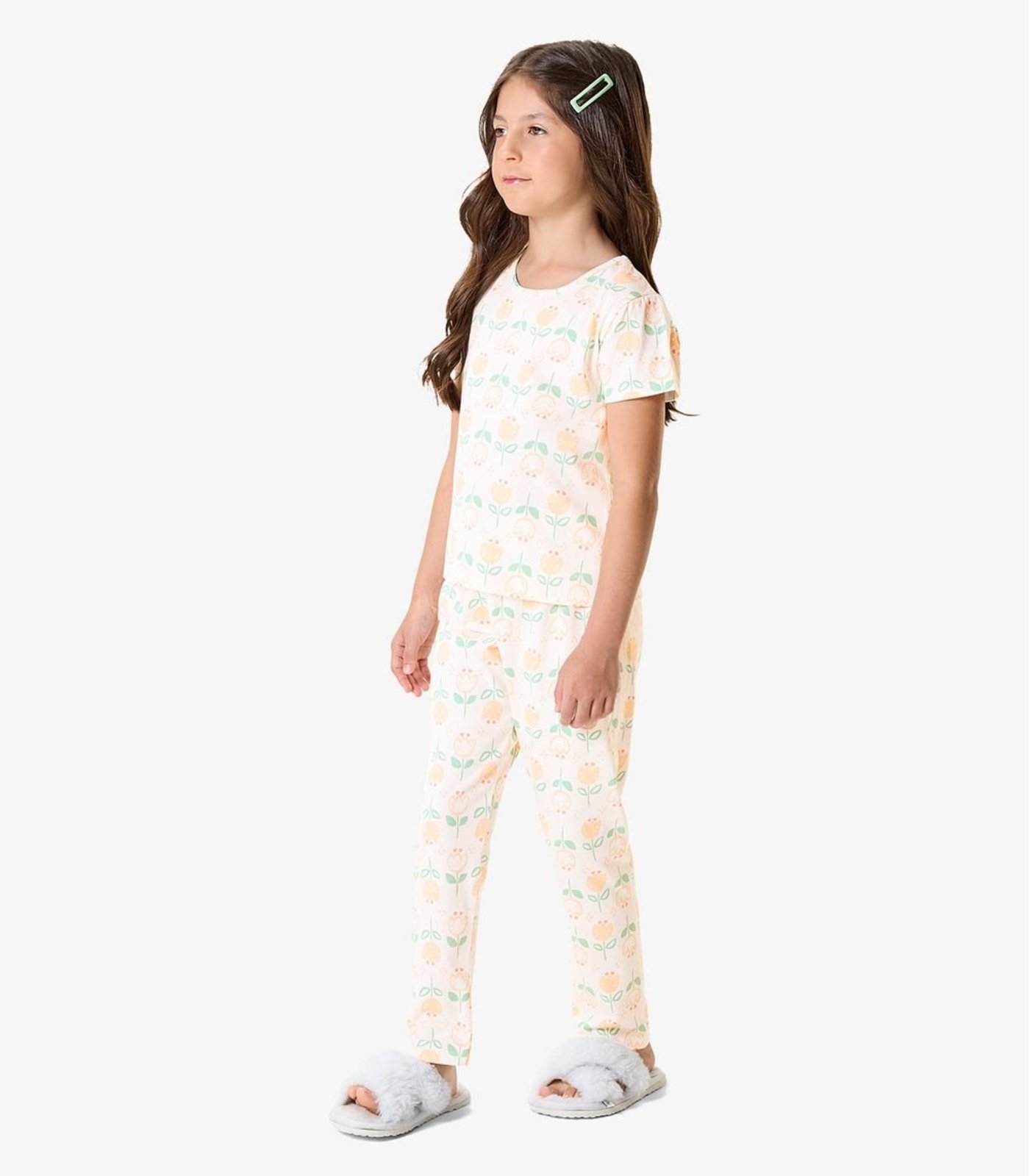 Pijama Blusa Com Calça Rovi Bege