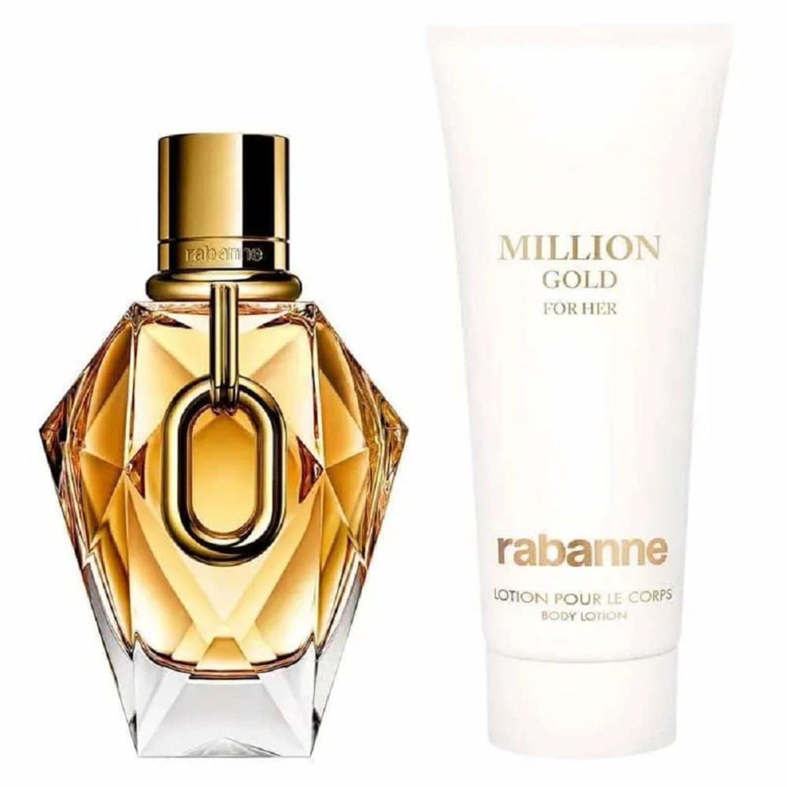 Kit Perfume Million Gold Eau de Parfum Feminino Rabanne 90ml + Loção Corporal 100ml