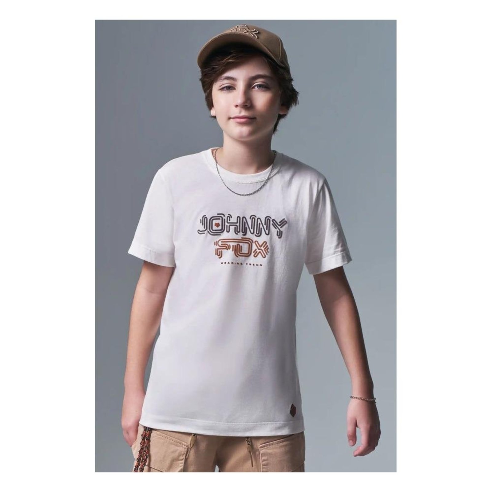 Infantil - Camiseta Menina Johnny Fox 10 Branco