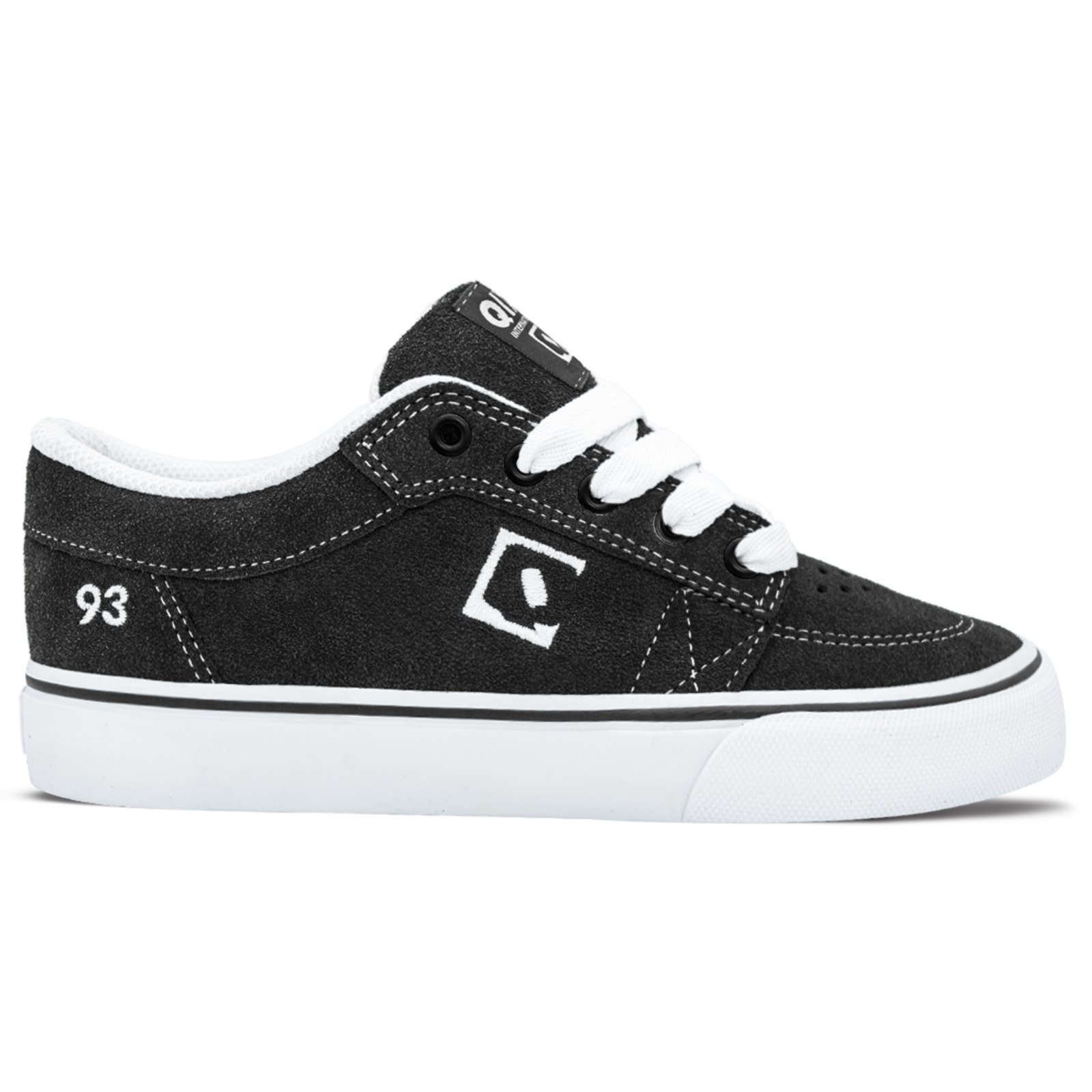 Vista 2 Tênis Qix 93 Ninety Three Unissex Branco preto Qix preto