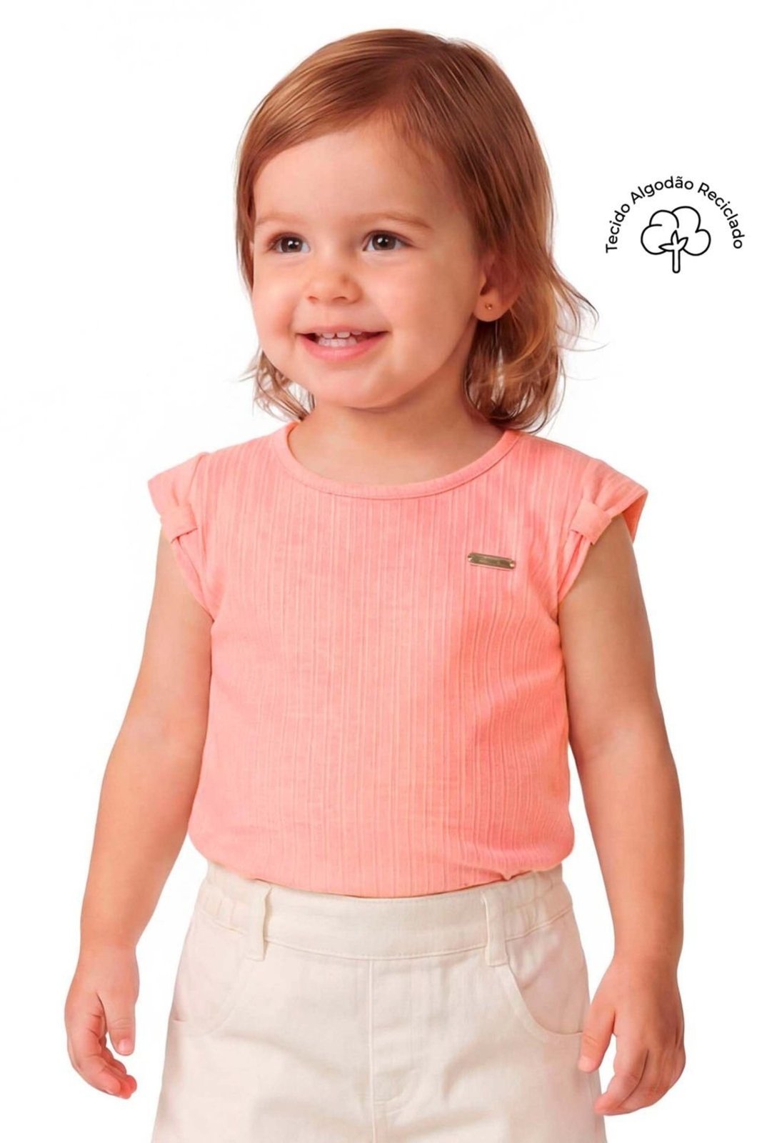 Infantil - Blusa Menina Mangas Com Laços Colorittá Rosa