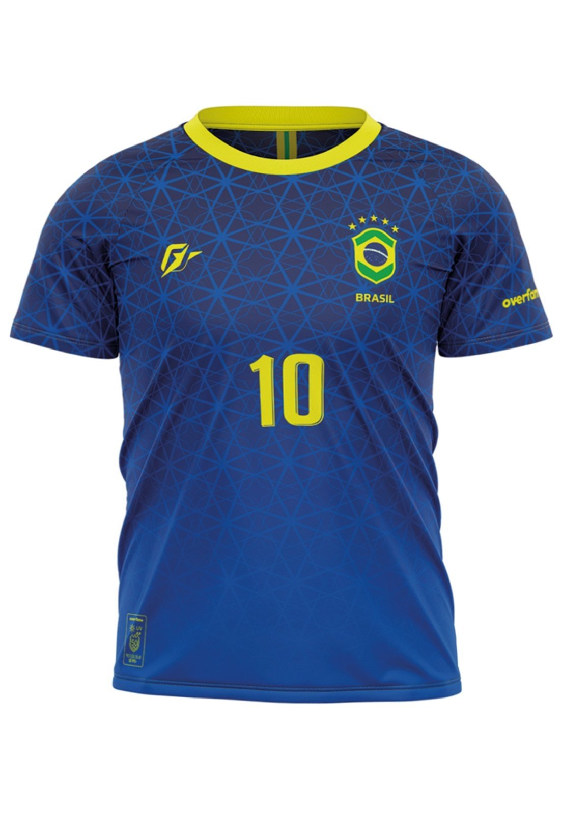 Camiseta Filtro UV Brasil Canarinho Azul Campeão