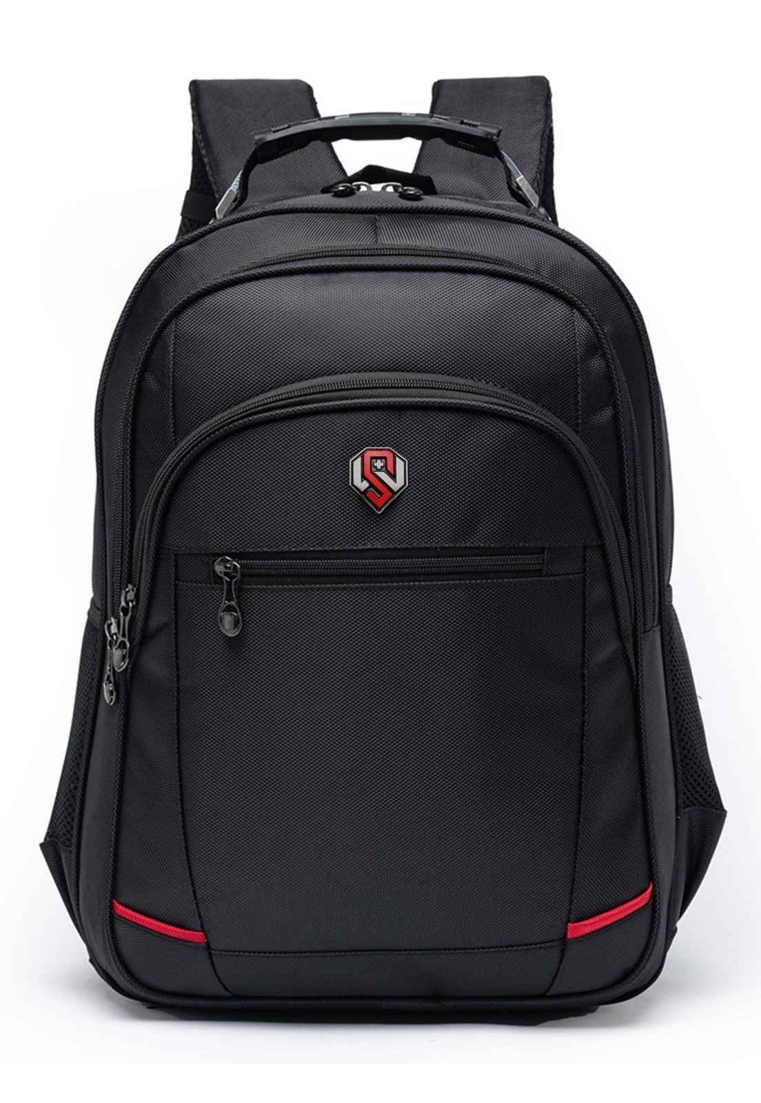 Vista 2 Mochila Notebook Executiva Masculina Reforçada Trabalho Viagem Uso Diário Swissport preto Swissport preto