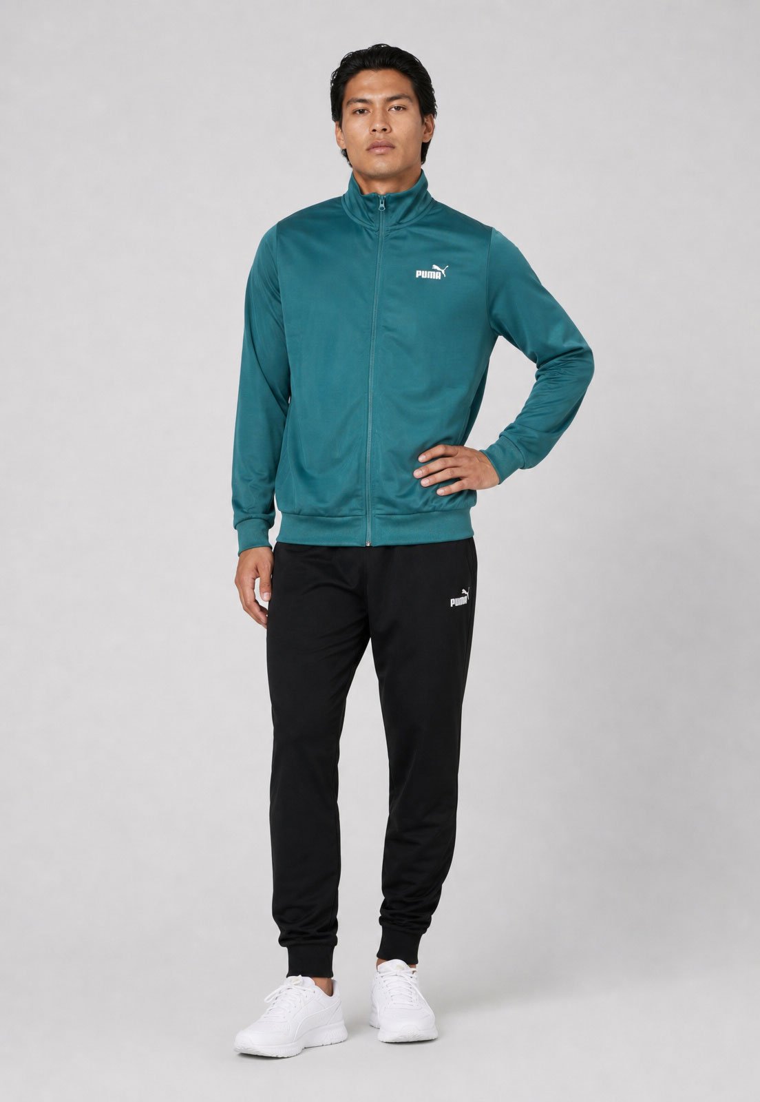 Conjunto de Agasalho Masculino Puma Jaqueta e Calça Verde