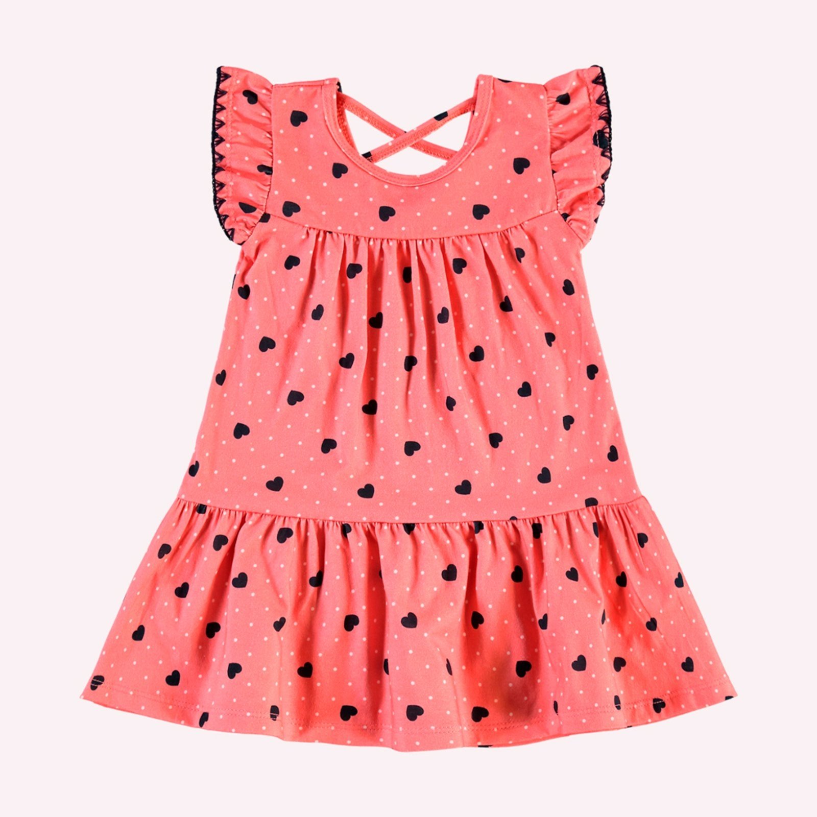 Vista 3 Infantil - Vestido Menina Corções Kyly rosa
