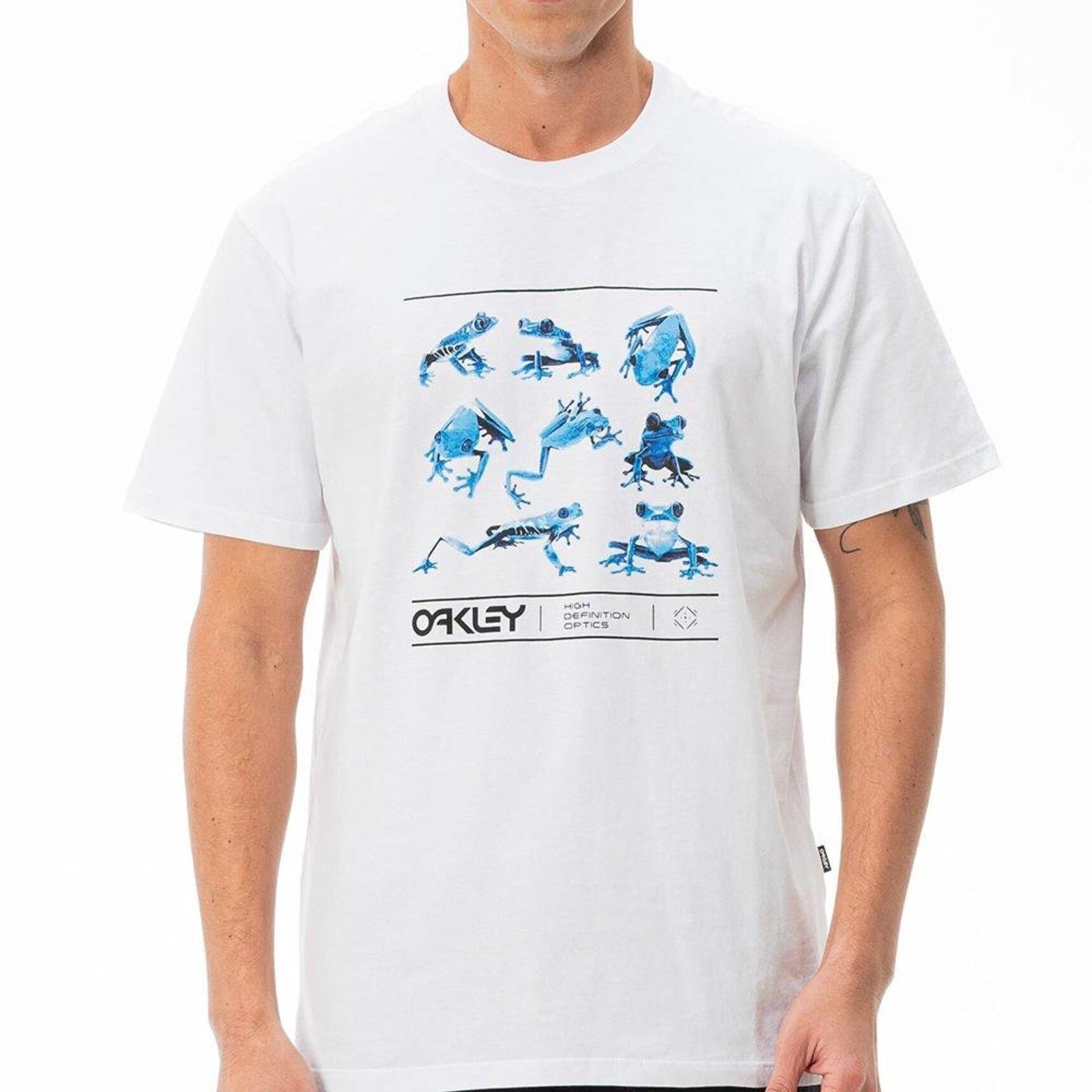 Camiseta Oakley Biolumia Frog SS SM27 Masculina Branco
