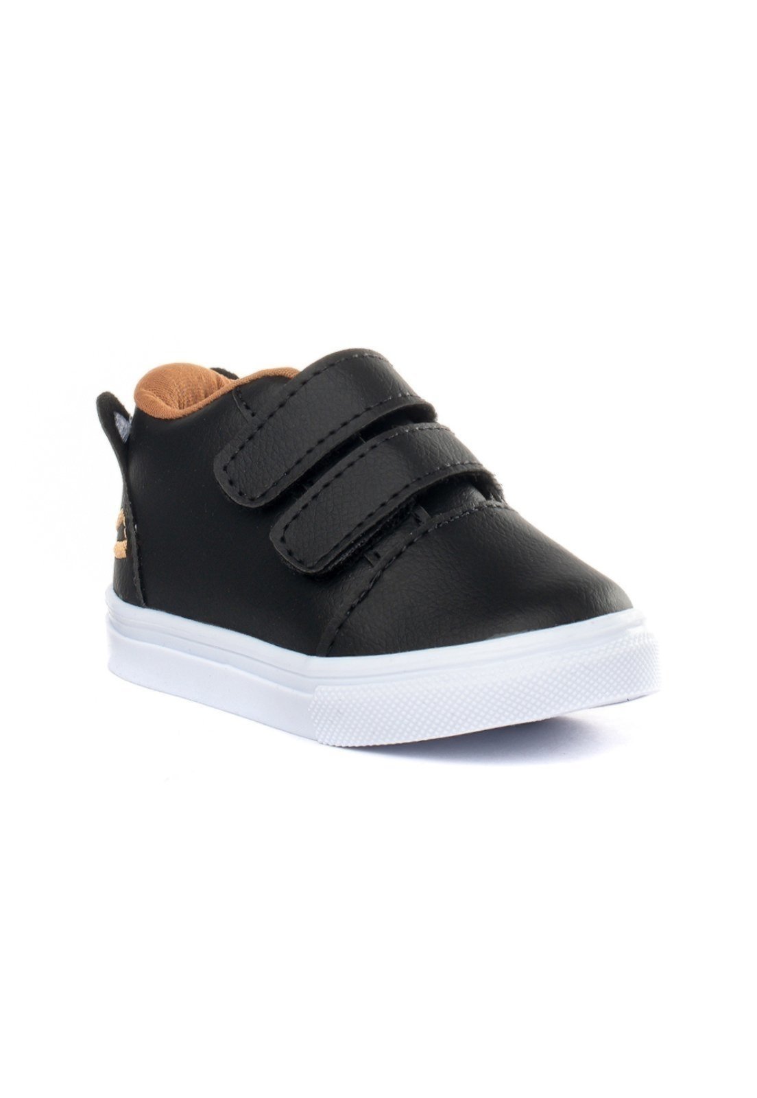 Vista 3 Infantil - Tênis Masculino Casual Gatinho Funfy 1026A Menino preto Funfy preto