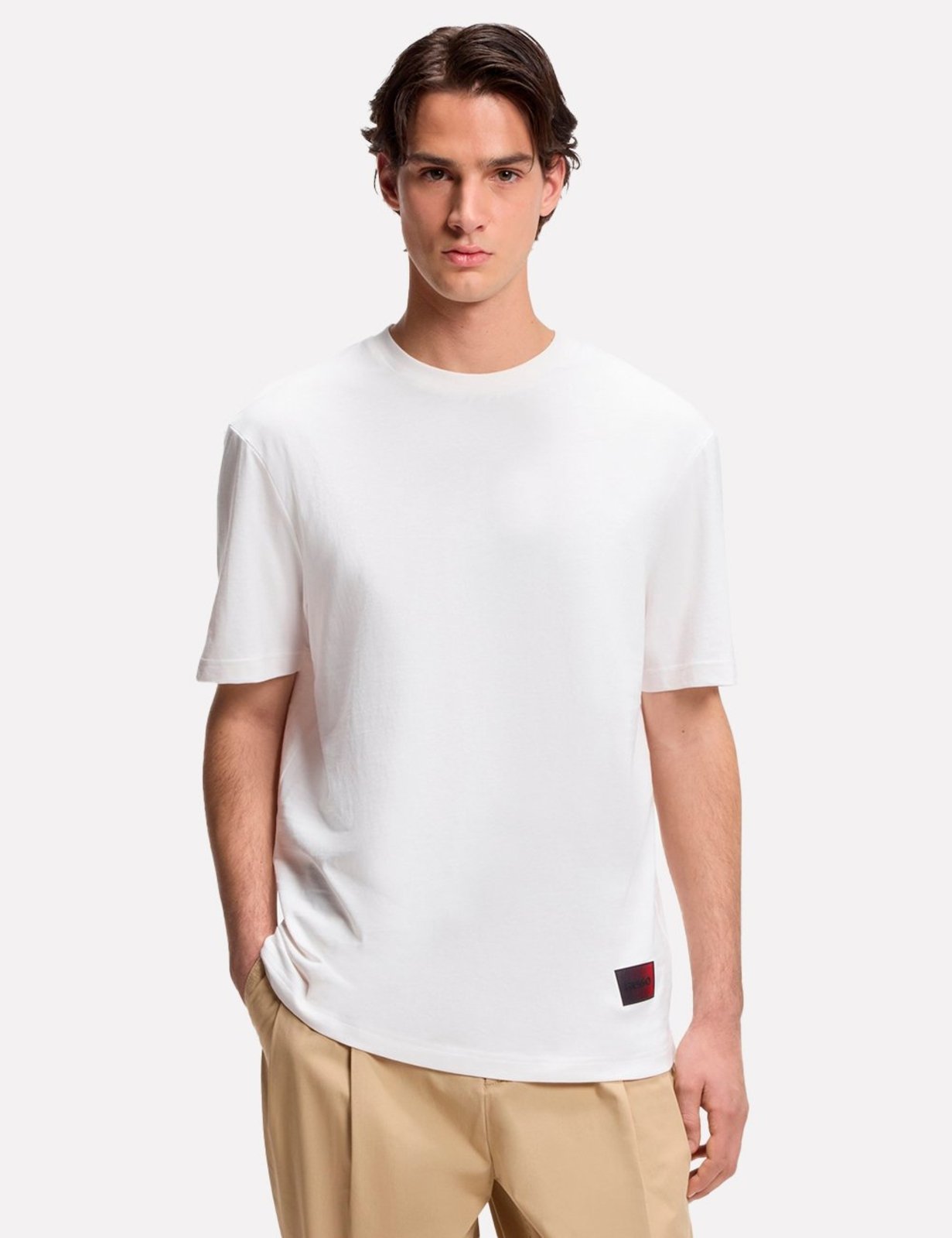 Camiseta Hugo Boss Masculina Relaxed Fit Danoto Branca