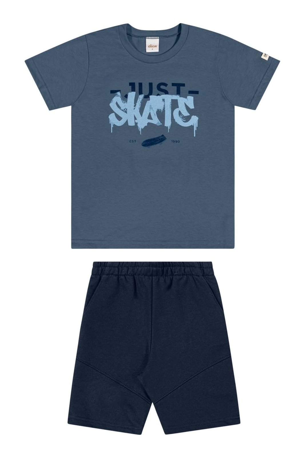Vista 2 Infantil - Conjunto Curto Menino Urban Elian marrom Elian marrom
