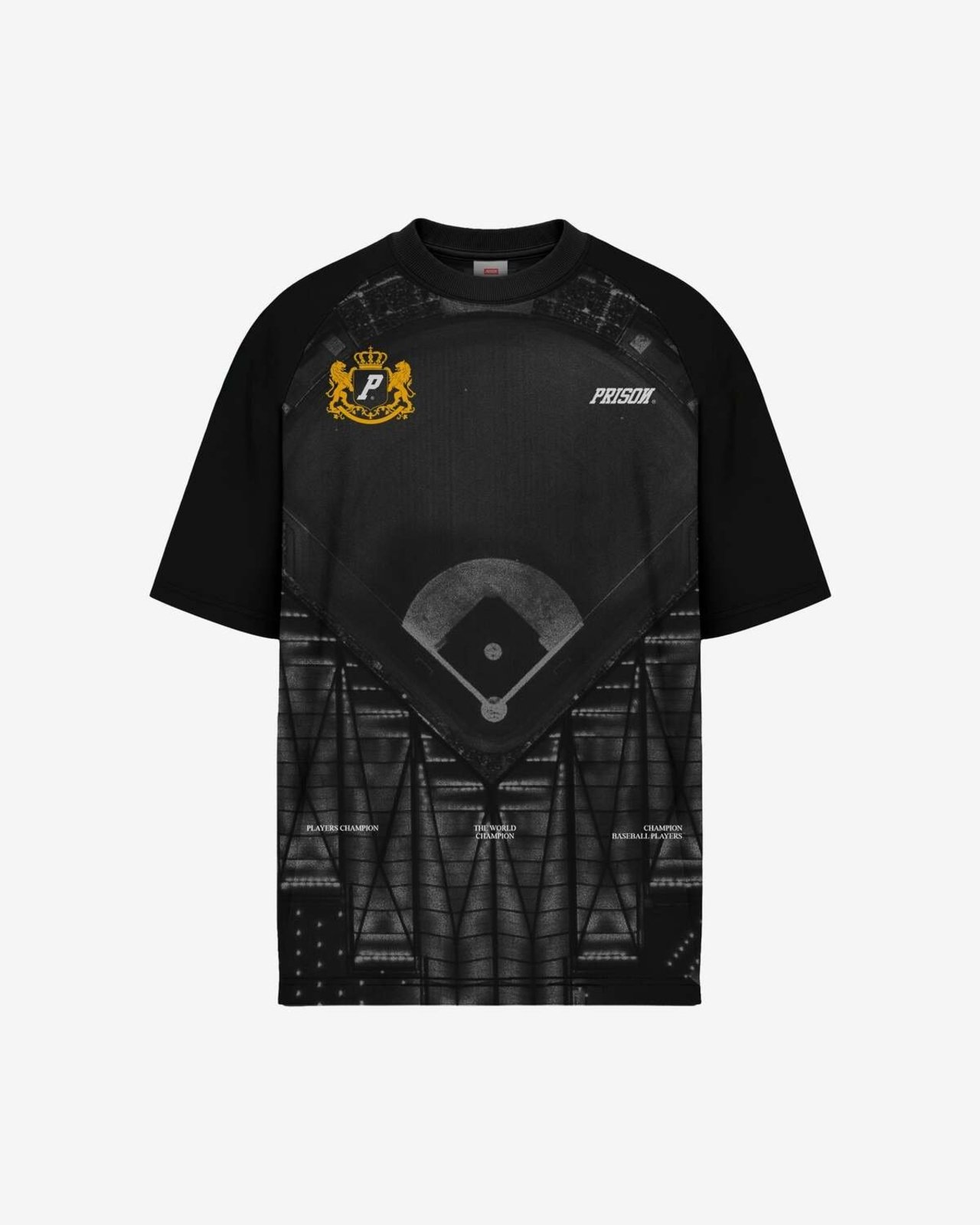 Camiseta Baseball Oversized Diamond Preto Prison