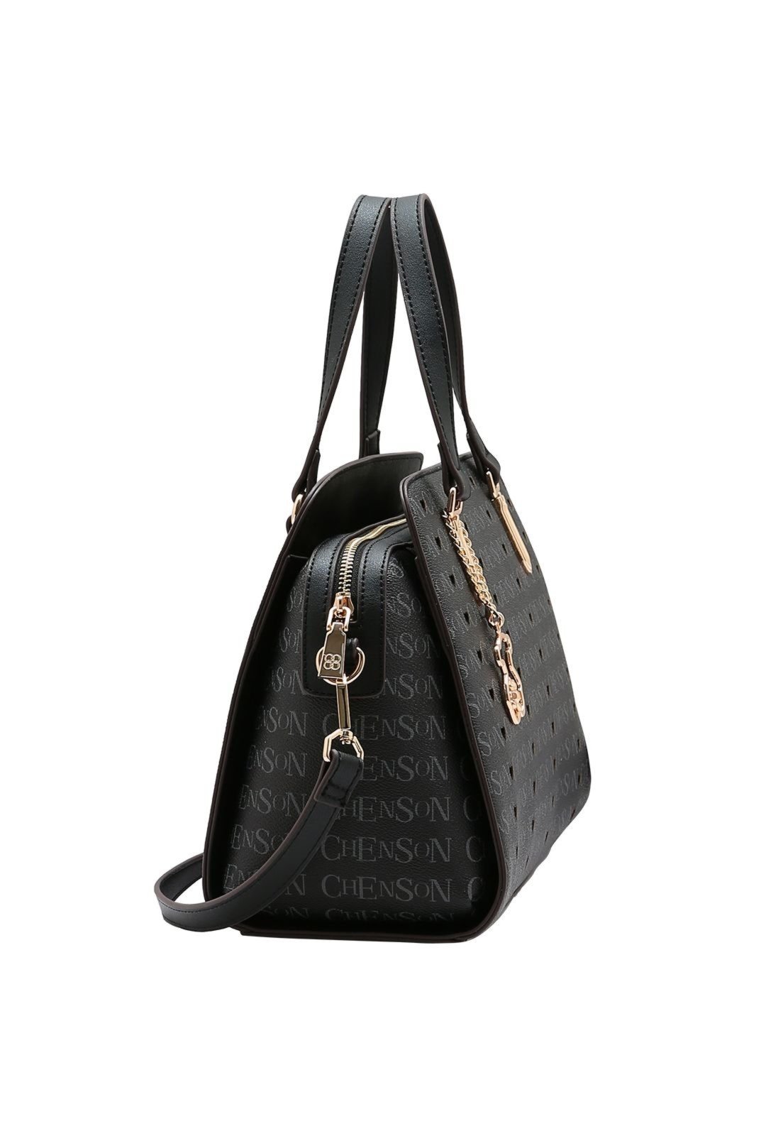 Vista 3 Bolsa Feminina Chenson Monograma Elemento Gráfico 3485386 preto Chenson preto