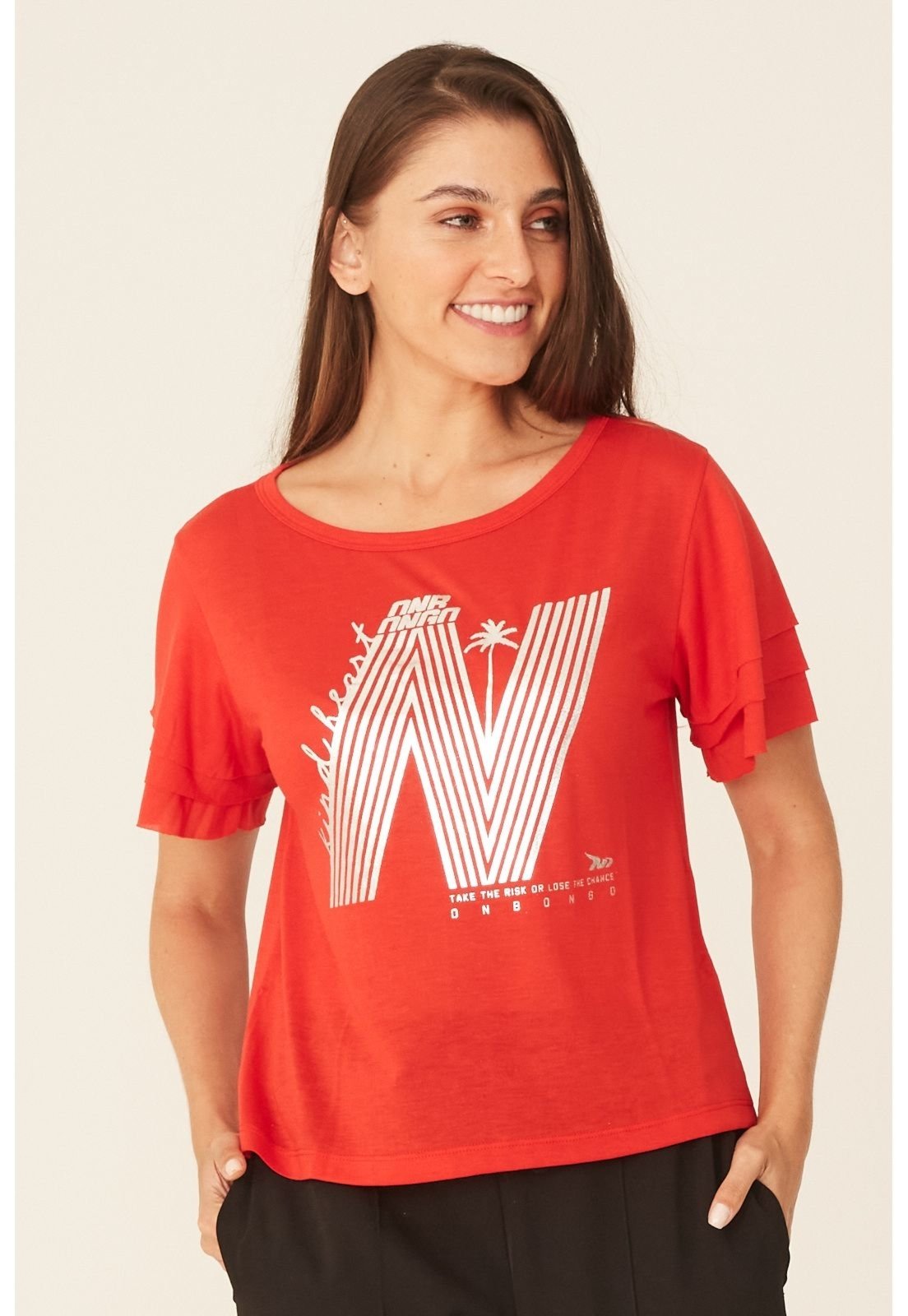 Camiseta Onbongo Feminina Vermelha