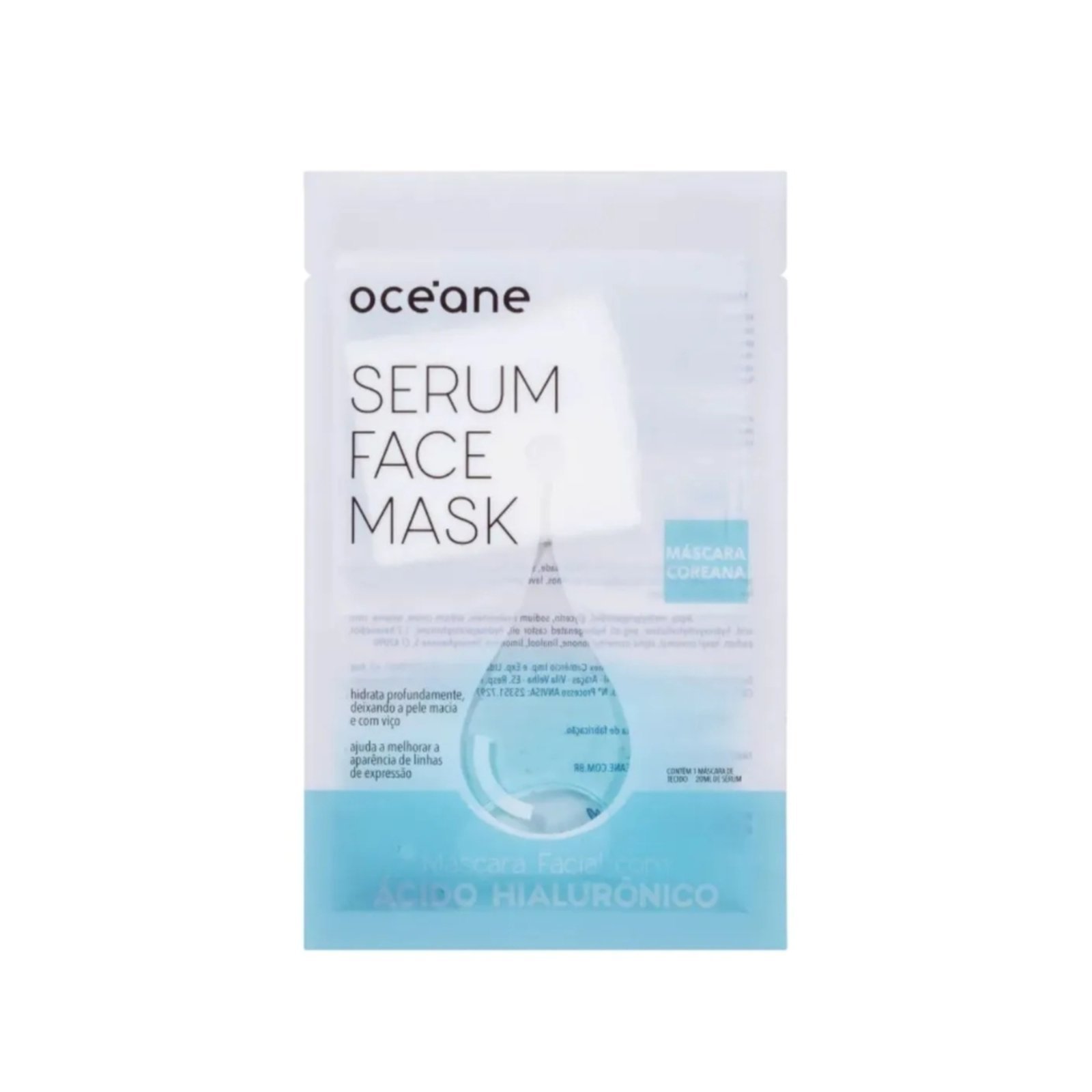 Vista 2 Océane Serum Face Mask - Máscara Facial Ácido Hialurônico branco Oceane branco