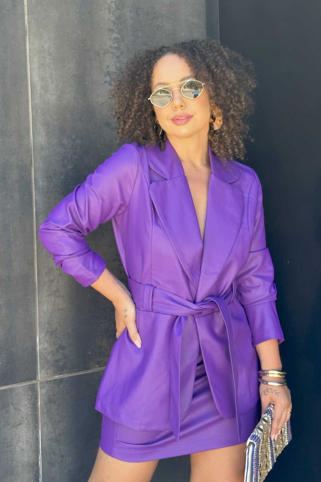 Vista 2 Blazer Vanibele P.U Violeta roxo violeta Vanibele roxo violeta