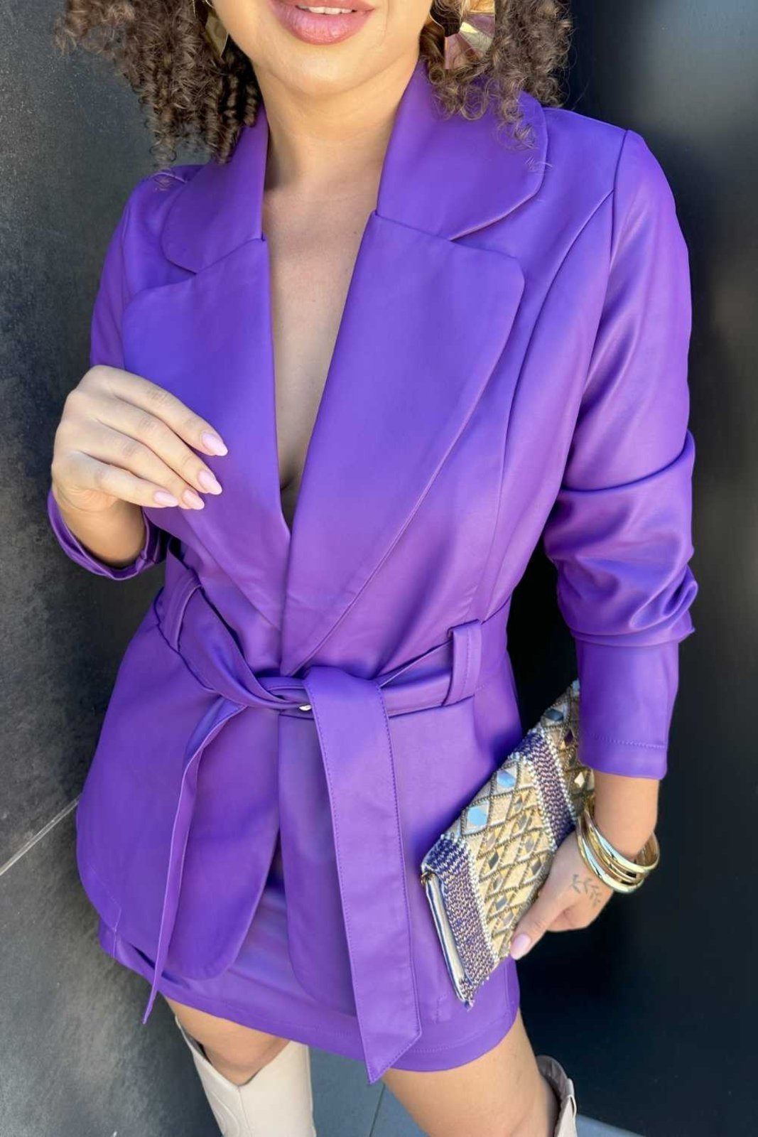 Vista 3 Blazer Vanibele P.U Violeta roxo violeta Vanibele roxo violeta