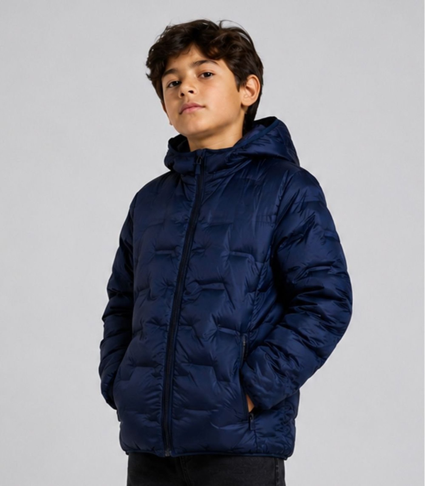 Infantil - Jaqueta Puffer Menino Com Capuz Sea Surf Azul