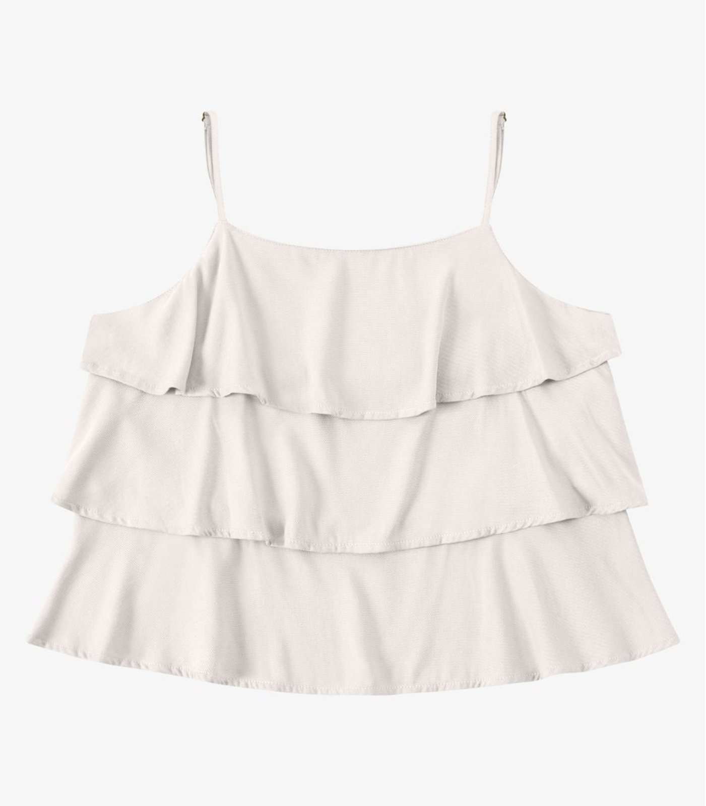 Blusa Feminina De Alça Com Babados Endless Bege