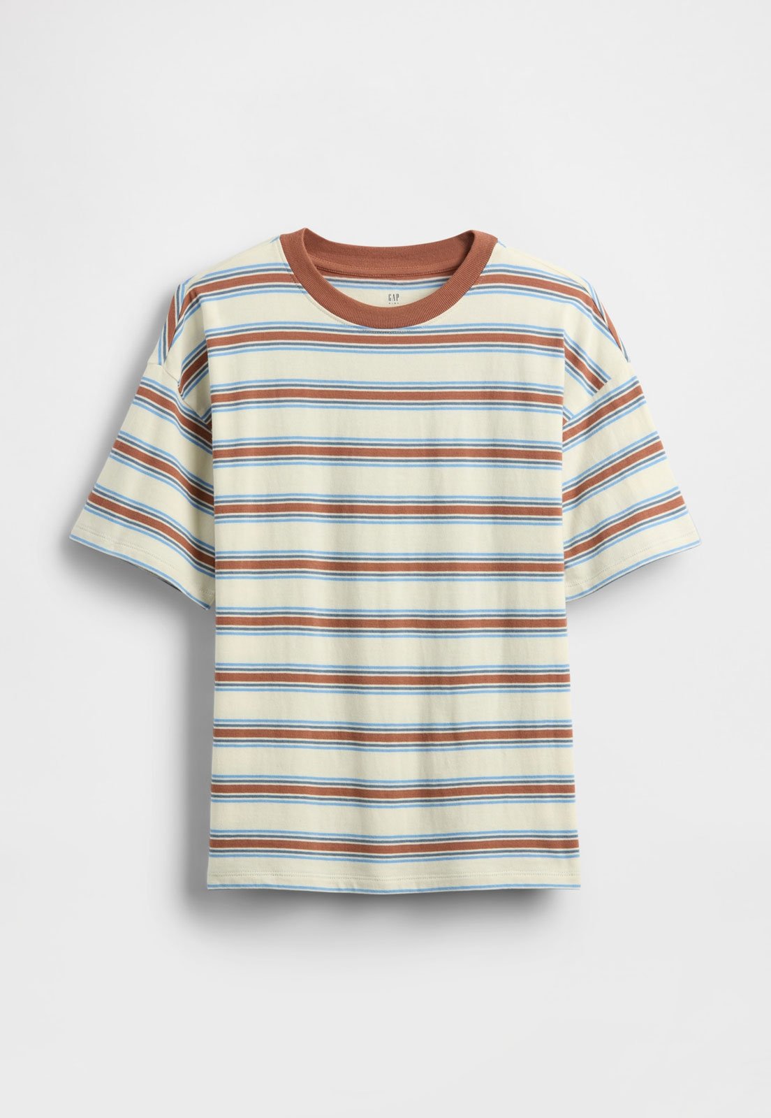 Infantil - Camiseta GAP Listrada Branca