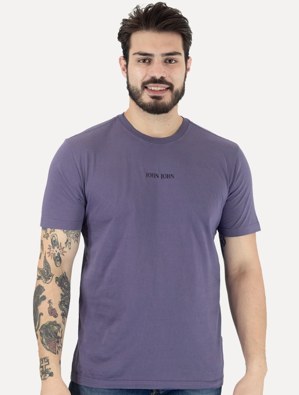 Camiseta John John Masculina Regular Clean Roxa
