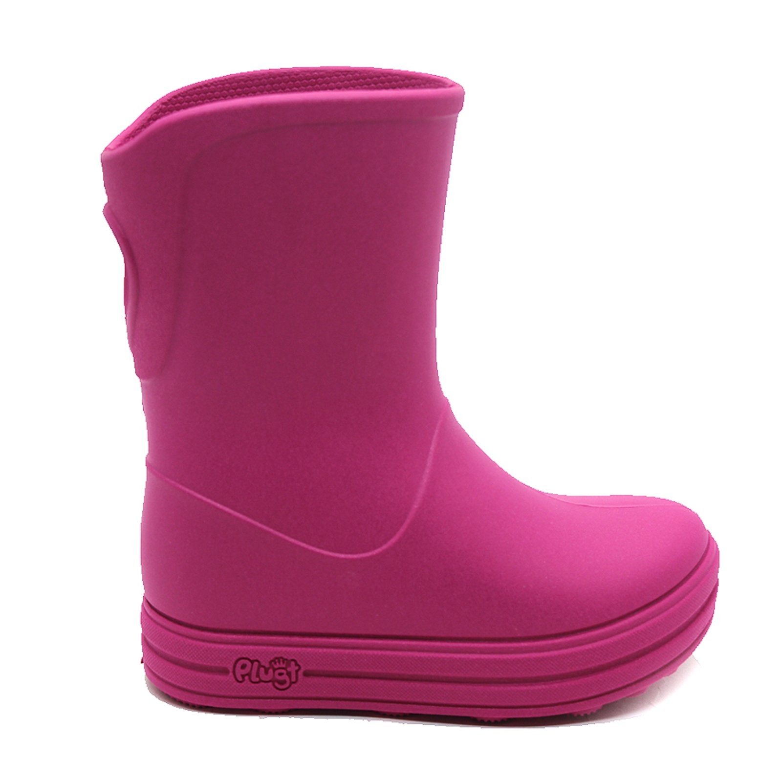 Infantil – Bota Galocha Plugt Menina Magenta Calce Fácil Linha Eco Sustentável