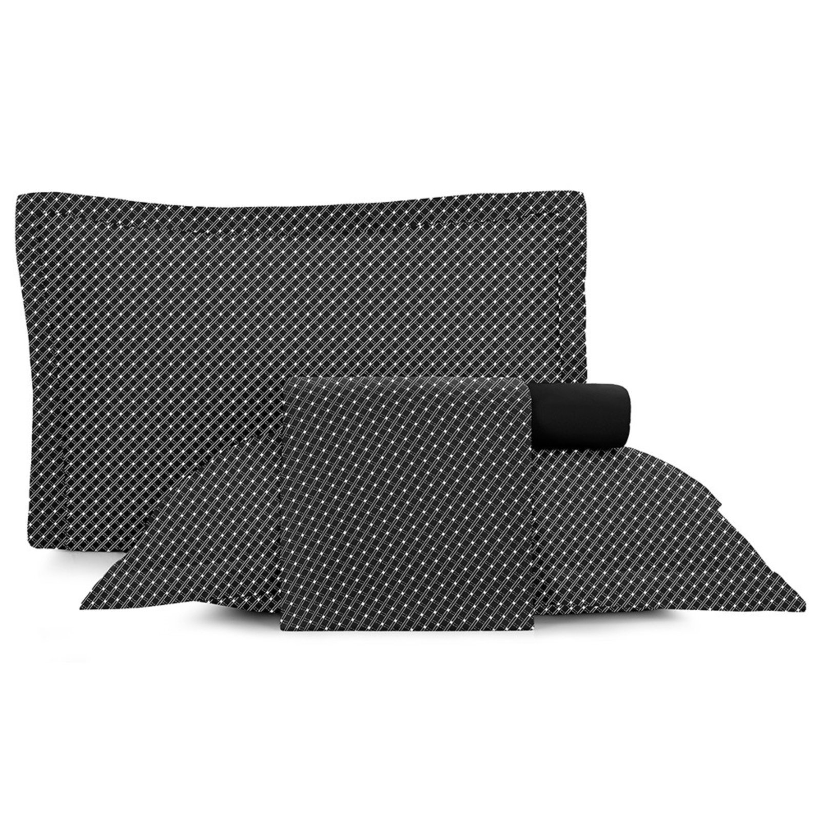 Jogo Cama Lençol Casal Altenburg Toque Acetinado Slim Preto