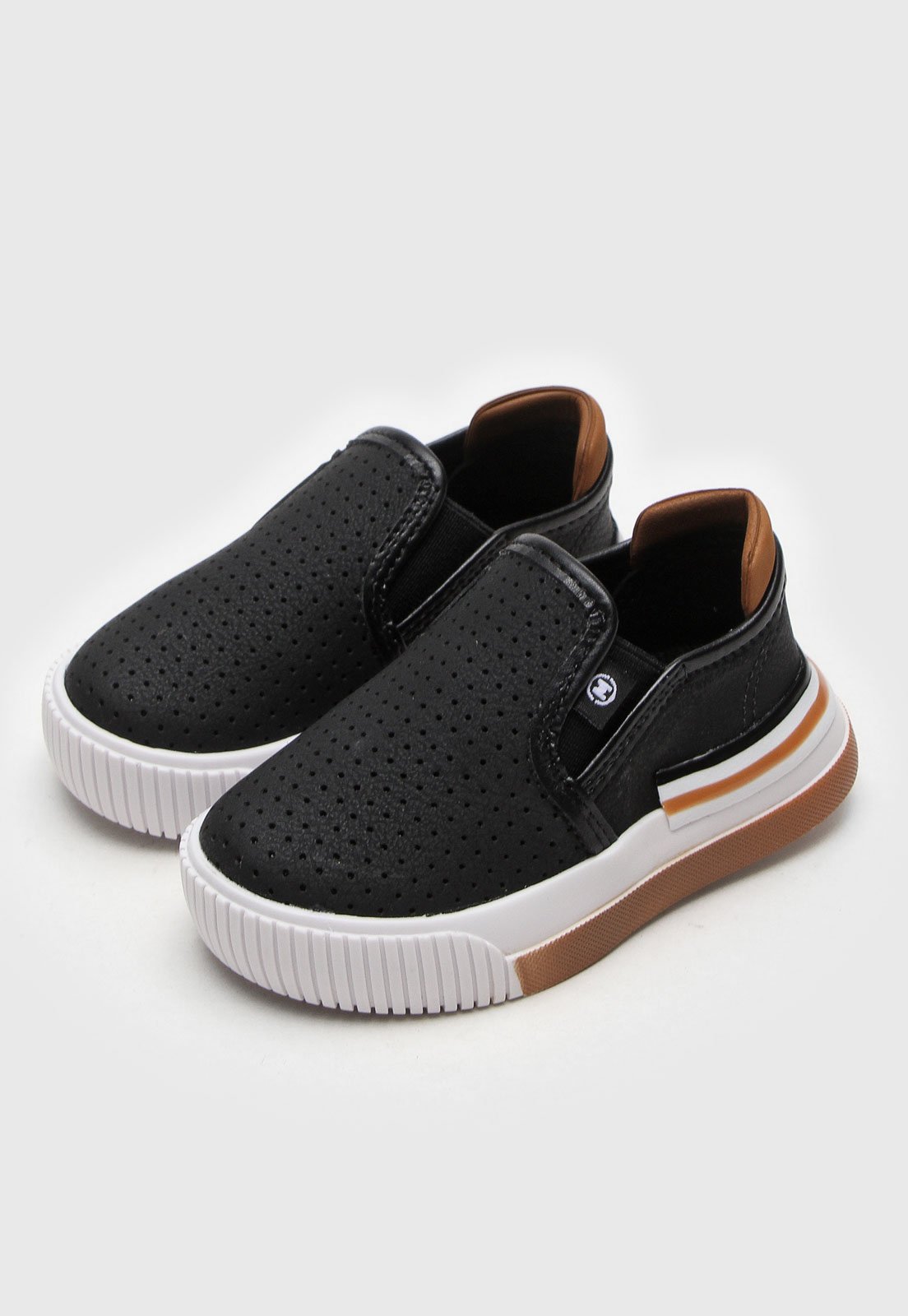 Infantil - Slip On Molekinho Perfuros Preto