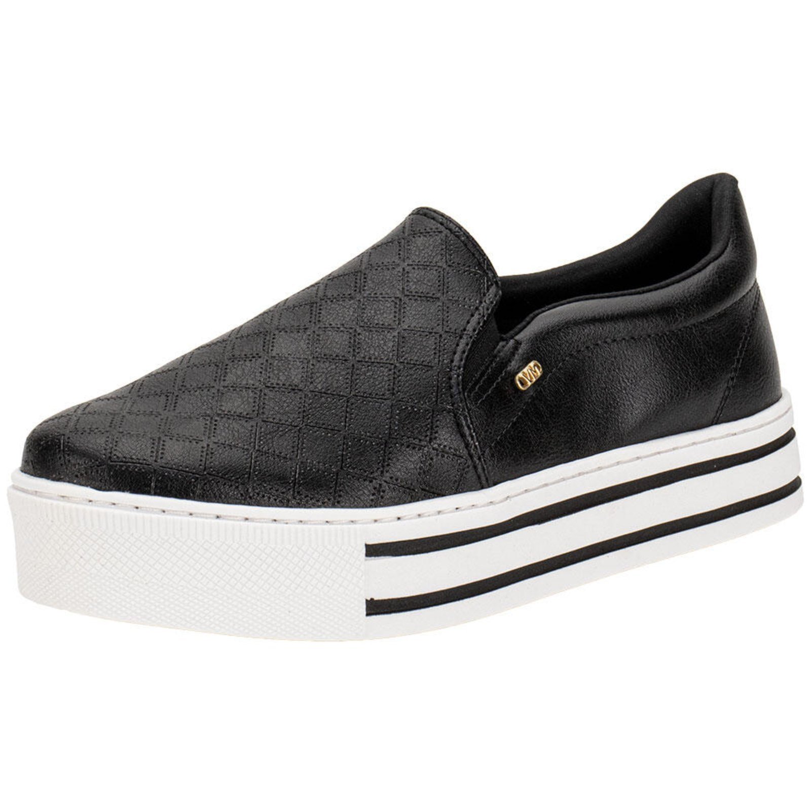 Vista 2 Tênis Feminino Slip On Via Marte 010023 5831023 preto VIA MARTE preto