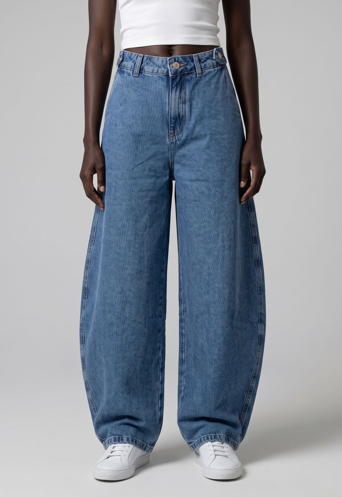 Calça Feminina Sawary Jeans Balloon Azul