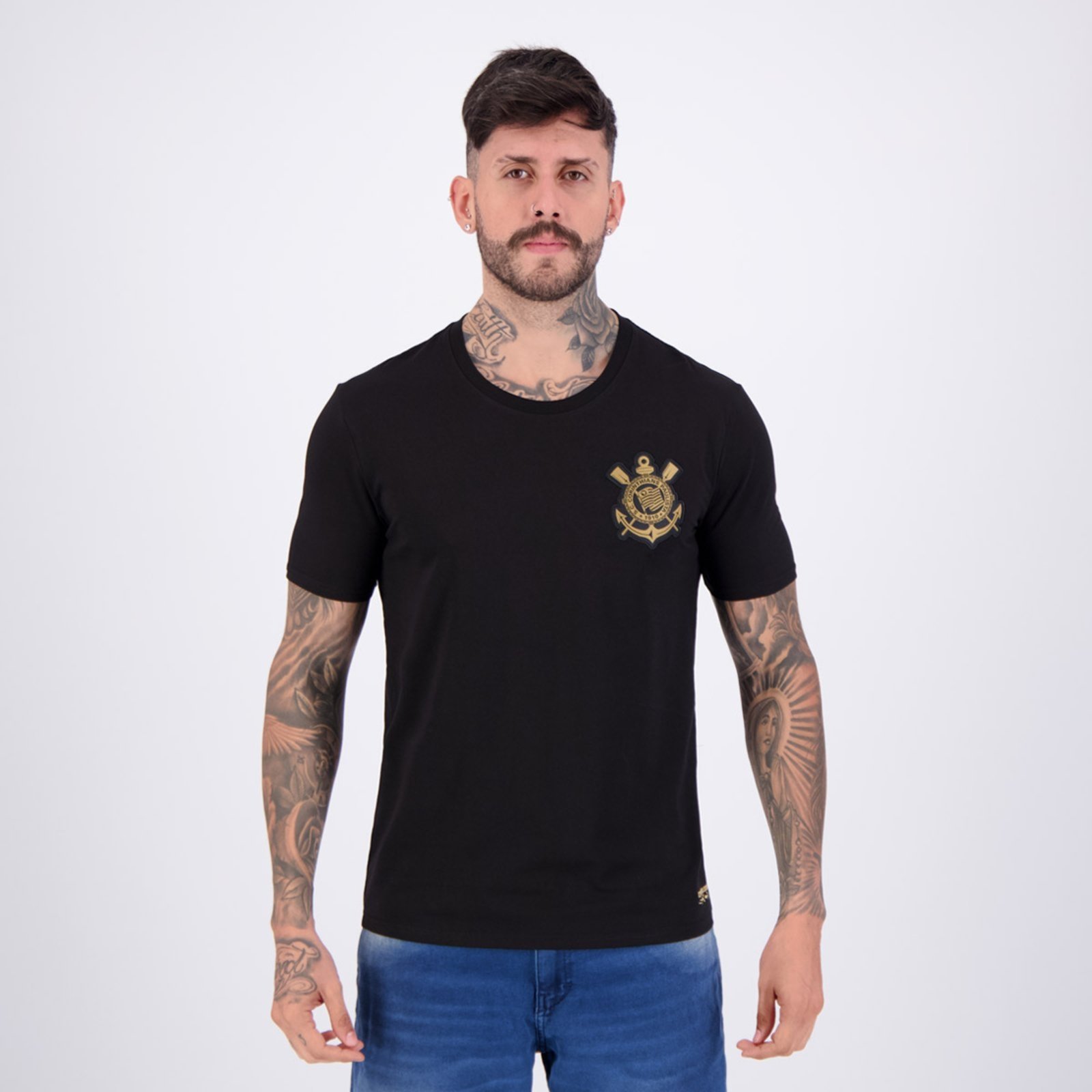Camisa Corinthians Brasão Preta