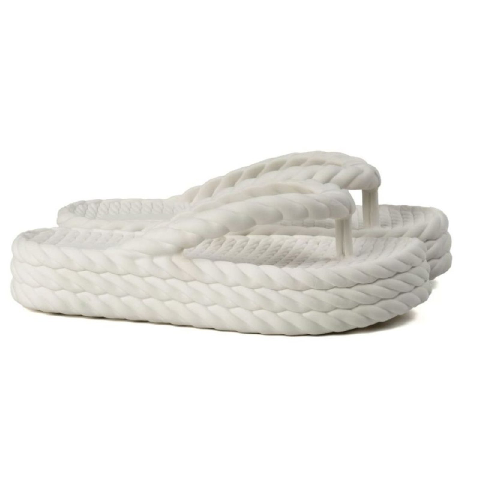 Chinelo Feminino Veritimo Casual De Dedo Plataforma Papete Nuvem Flatform Branco
