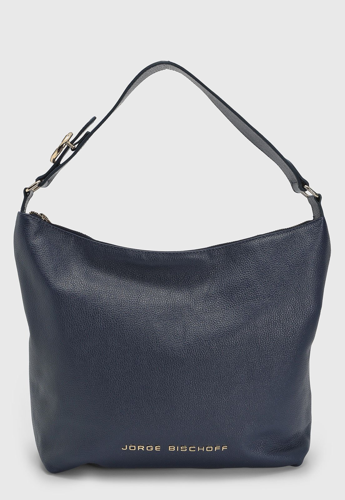 Bolsa Feminina Jorge Bischoff Logo Alça Azul Marinho