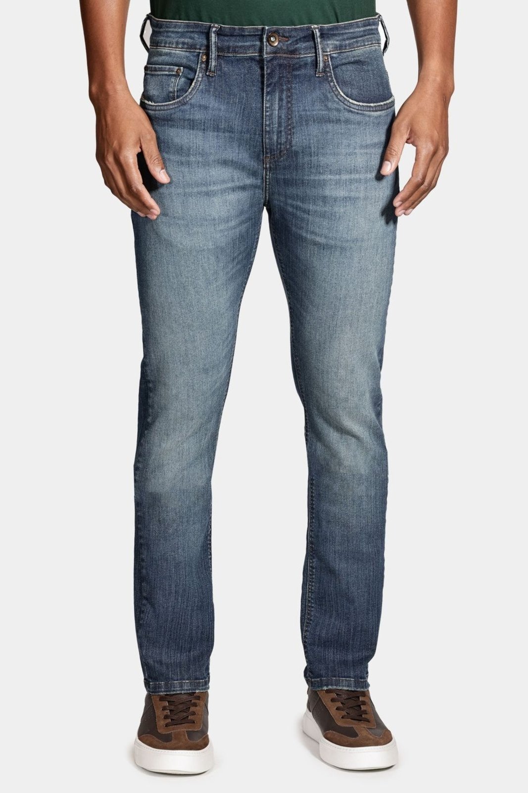 Vista 2 Calça Aramis Jeans Slim Intense Dirty Blue Azul Escuro azul blue Aramis azul blue