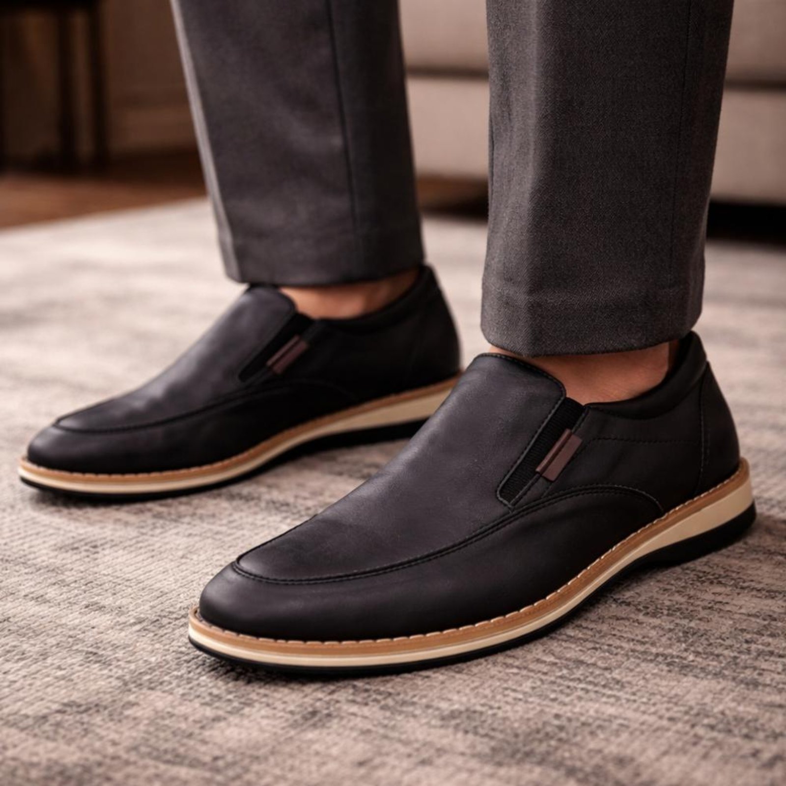 Sapato Masculino Mocassim Social Casual Confortável Couro