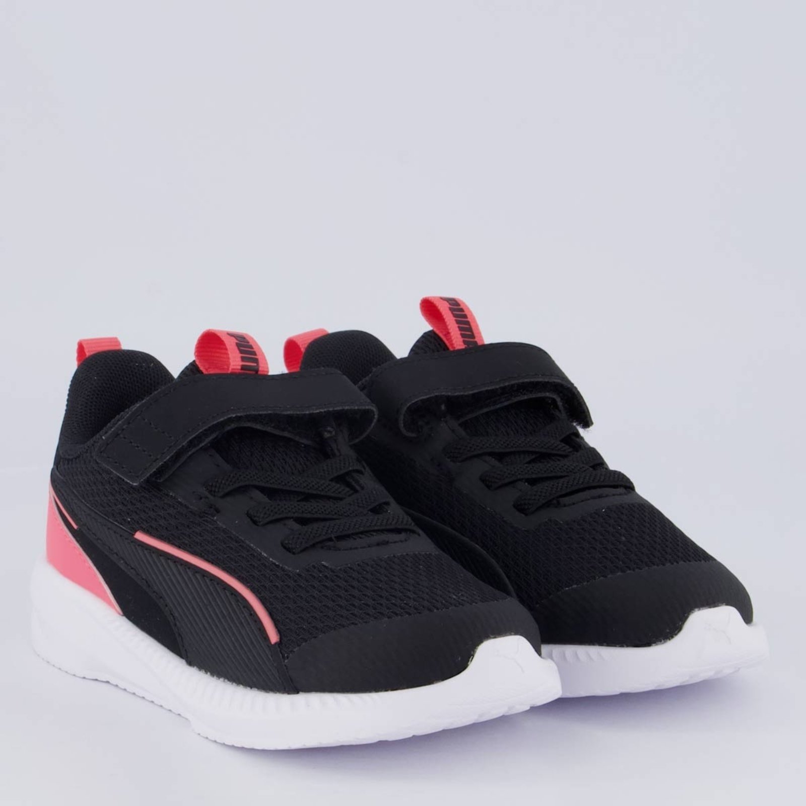 Vista 3 Tênis Puma Flyer 3 Preto e Rosa preto rosa Puma preto rosa